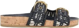 Veronica Beard Prue Woven Leather Sandal In Eclipse/coconut