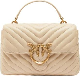Pinko Mini Lady Love Puff - Dames - Handtassen - Beige - ONE Size - Leer - Tassen