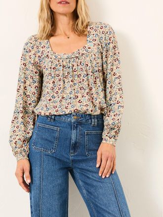 Fat Face FatFace Cat Multi Vintage Ditsy Regular Blouse