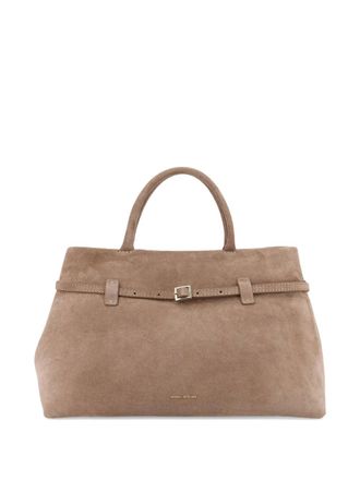 Manu Atelier Le Cambon 35 buckle-fastening suede handbag - women - Suede - OS - Neutrals