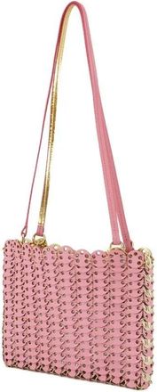 Paco Rabanne Hobo Bags - Textured Calfskin Pink Shoulder Bag With Scalloped - Gr. unisize - in Rosa - für Damen