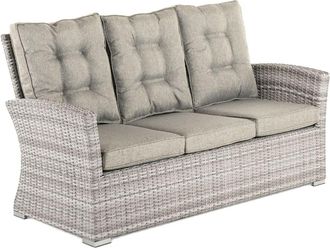 EDÈN JARDÍ Sofá duradero aluminio ratán sintético gris claro