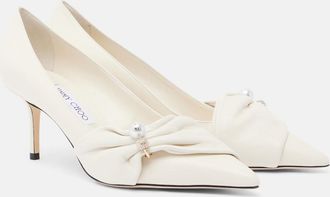 Jimmy Choo London Rafi embellished leather pumps