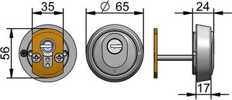 Lince Escudo Alta Seg. Acero Plata