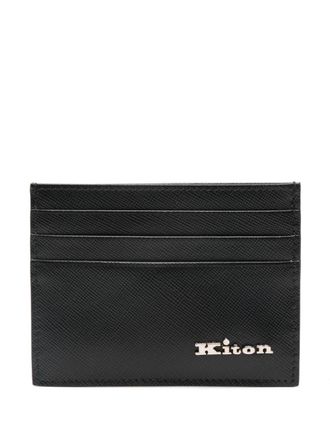 Kiton Portacarte con applicazione - Nero