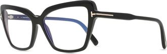 Tom Ford Blue Light Block Butterfly Ladies Eyeglasses FT5948-B 001 55
