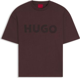 HUGO BOSS Oversized-fit T-shirt in cotton with reflective logo