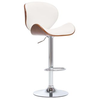 vidaXL Taburete De Cocina Cuero Sint&eacute;tico Blanco Vidaxl