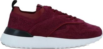 Tod's perforated sneakers - women - Calf Suede/Calf Leather/Rubber - 34.5 - Red