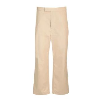 Thom Browne Typewriter Cloth Trousers - male - Thom Browne - Cropped Trousers - Beige - M - Trousers