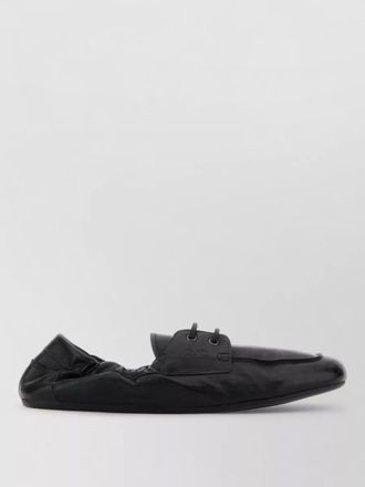 Prada leather loafers moccasin toe rubber sole