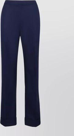 Aspesi high-rise cotton trousers with roll-up cuffs