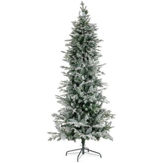 BIZZOTTO Albero di Natale Slim Cooper, 240 cm (D106 cm), Verde innevato - 2233 rami