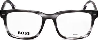 HUGO BOSS Mens Grey Rectangular Eyeglass Frames BOSS-1320