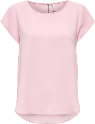 Only Kurzarmbluse ONLY ONLVIC - feminines Blusenshirt in lockerer Form, Damen, Gr. 34, roseate spoonbill, Web, Obermaterial: 97% Polyester, 3% Elasthan, un