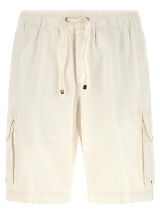 Brunello Cucinelli Off White Solid Shorts