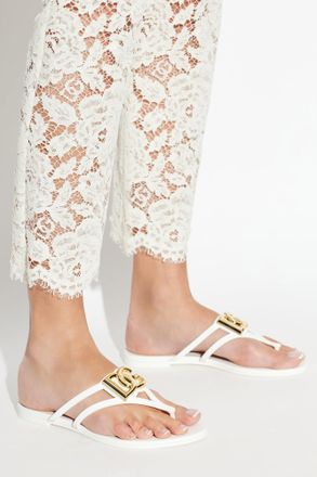 Dolce & Gabbana Flip-flops With Logo, Womens, White