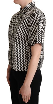 Dolce & Gabbana Zigzag Cotton Shirt - Black