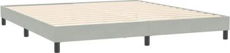 vidaXL Estructura De Cama Sin Colch&oacute;n Terciopelo Gris Claro 200x210 Cm Vidaxl