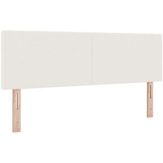 vidaXL Cabecero Con Cabecera Manual Crema 140 Cm Tela De Rayas Vidaxl