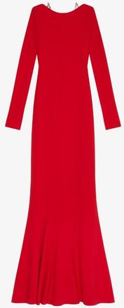Givenchy Long Sleeve Dress With Chain Vermillon, Brand Size 40 (US Size 6)