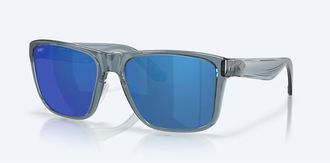 Costa Unisex Los Alijos Polarized Sunglasses In Transparent Deep Blue Blue Mirror