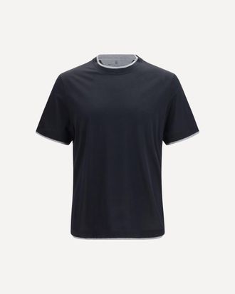Brunello Cucinelli Silk T-Shirt Male S