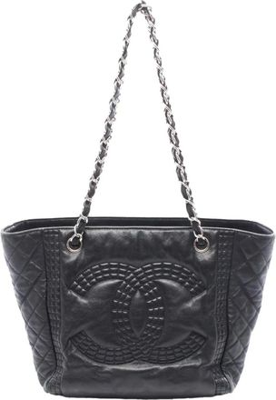 Chanel Borsa tote CC Bengal in pelle di agnello2012 - Nero