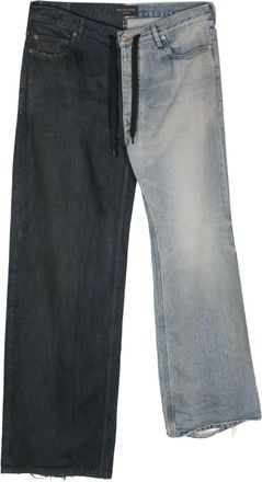Balenciaga Fifty-Fifty distressed loose-fit jeans - unisex - Cotton/Cotton - S - Blue
