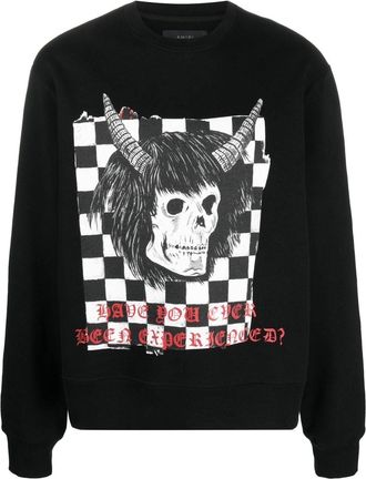 Amiri cotton graphic-print sweatshirt - men - Cotton - XXXL - Black