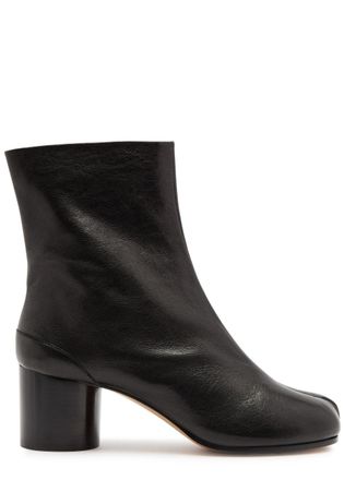 Maison Margiela Tabi 60 Leather Ankle Boots - Black - 41 (IT41 / UK8)