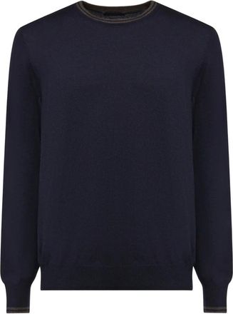 Fay Round-neck Truien - Heren - Ronde hals truien - Blauw - S - Truien & Vesten