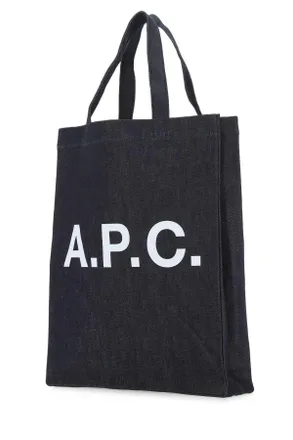 A.P.C. Mens Denim Shopping Bag Indigo Coton - Polyurethane Borse A Mano