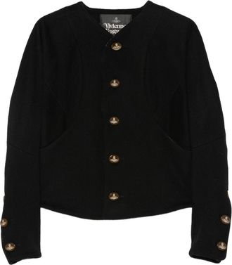 Vivienne Westwood Cropped Jacket with Round Neckline and Gold-tone Buttons