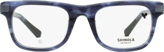Shinola SH15002 Modified Rectangle Acetate Eyeglasses - Blue