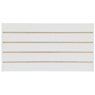 NATYAL Cabecero de madera en blanco con rafia natural para cama de 160cm