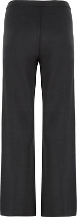 Calvin Klein Womens Knit Trousers Black Viscose Wide-Leg