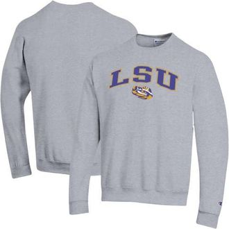 Champion Mens Champion Heather Gray LSU Tigers Arch Over Logo Pullover Sweatshirt at Nordstrom, Size X-Large