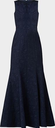 Shoshanna Wilson Floral Jacquard Mermaid Gown