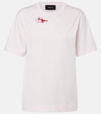 Simone Rocha Embellished cotton jersey T-shirt