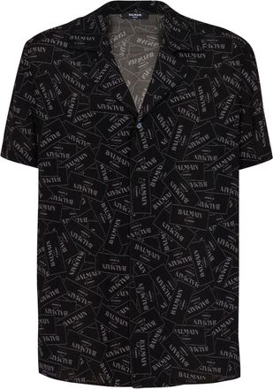 Balmain Camicia con stampa - Nero
