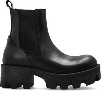 Diesel D-Hammer Chelsea Boots met Plateau - Heren - Chelseaboots - Zwart - 44 EU - Leer - Schoenen