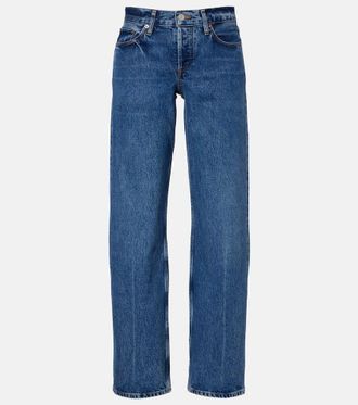 A Gold E Low-rise straight jeans