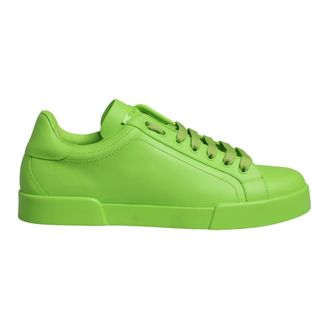 Dolce & Gabbana Sneakers, female, Green, Size: 12 1/2 US Portofino Low-Top Sneakers
