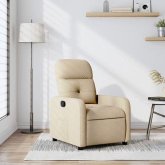 vidaXL Vidaxl - Sill&oacute;n Reclinable De Tela Crema