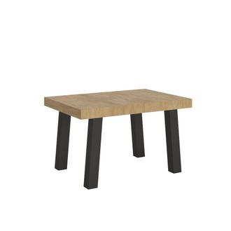 Itamoby Mesa extensible 90x140/244 cm efecto madera roble natural, hierro
