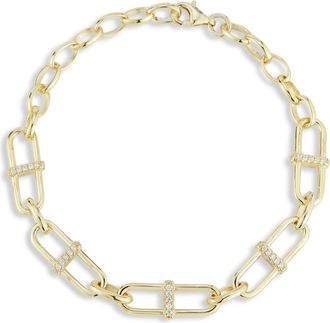 Sphera Milano CZ Chain Bracelet in Gold at Nordstrom Rack