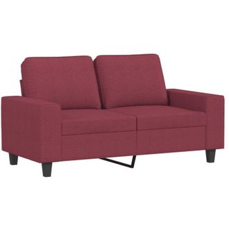 vidaXL Divano a 2 Posti Rosso Vino 120 cm in Tessuto - Vidaxl