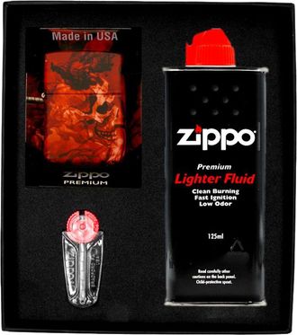 OEM Juego De Encendedores Zippo Dise&ntilde;o De Calavera Espeluznante Regalo N.&deg; 1