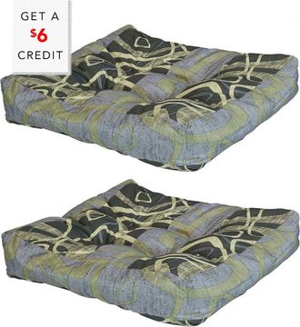 Sunnydaze Set Of 2 Tufted Outdoor Seat Cushions With $6 Credit